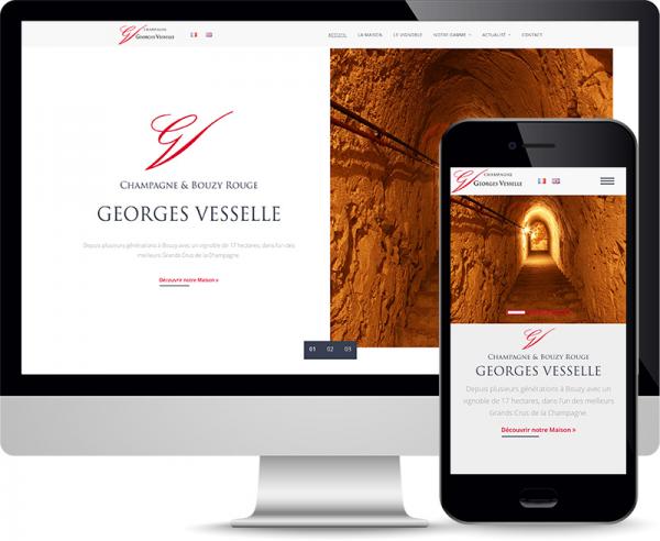 Champagne Georges Vesselle Réalisation site web à Reims by Cyber Création