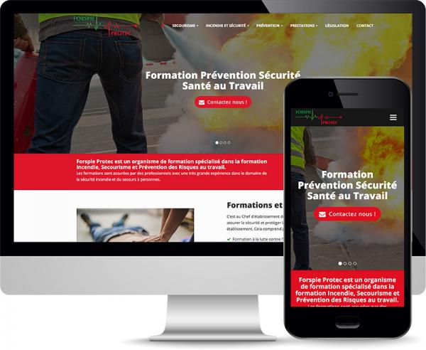 Forspie Protect Réalisation web responsive à Reims by Cyber Création