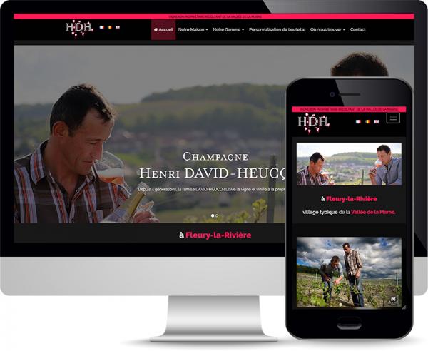 Champagne David-Heucq Site internet responsive à Reims by Cyber Création