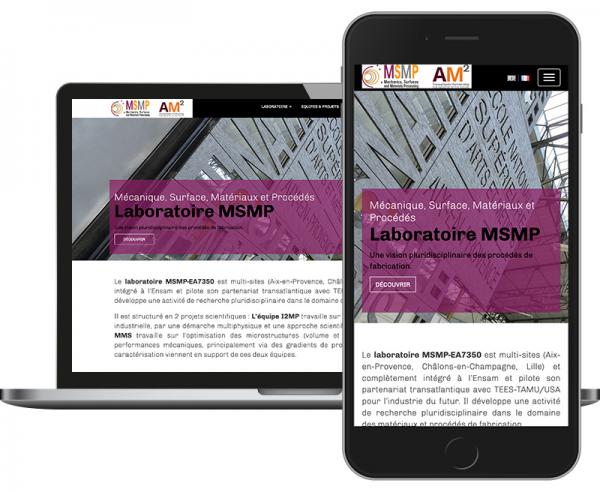 Laboratoire MSMP Site internet dynamique responsive à Reims by Cyber Création