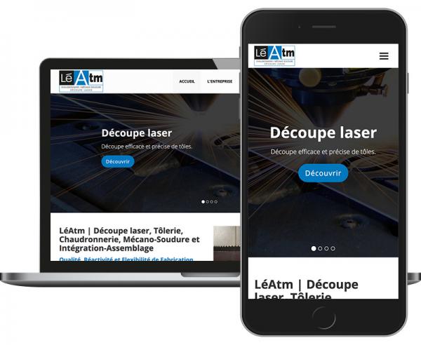 LéAtm Identité visuelle et Responsive web design à Reims by Cyber Création