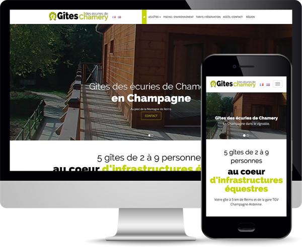 Gites des Ecuries de Chamery Réalisation de site internet à Reims by Cyber Création