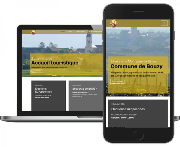 Mairie de Bouzy Réalisation web responsive et back office à Reims by Cyber Création