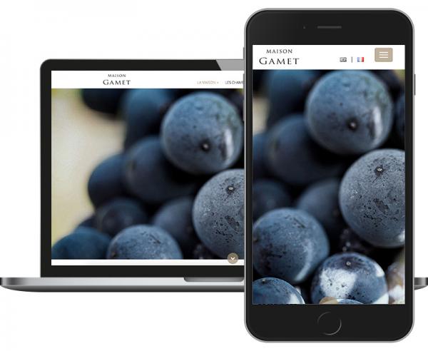 Champagne Gamet Réalisation internet responsive à Reims by Cyber Création