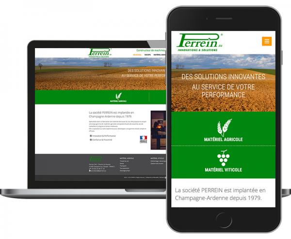 Perrein Site internet dynamique responsive à Reims by Cyber Création