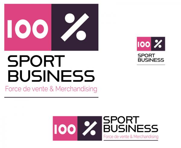 100% Sport Business Création de logo et identité visuelle à Reims by Cyber Création