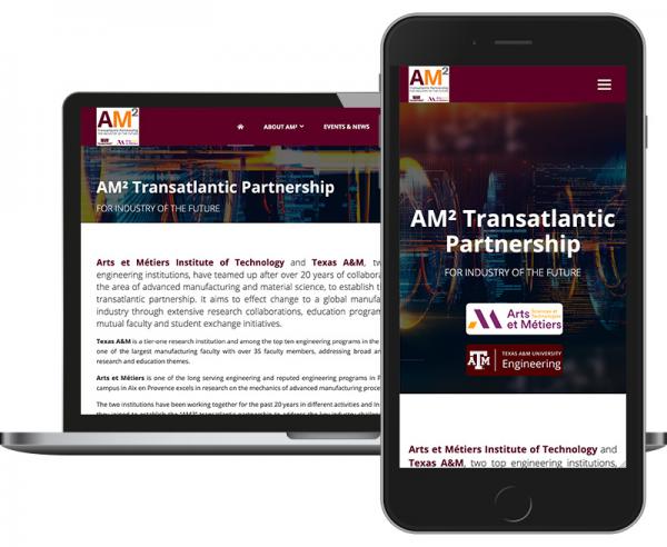 AM² Transatlantic Partnership Création site web Responsive Design à Reims by Cyber Création