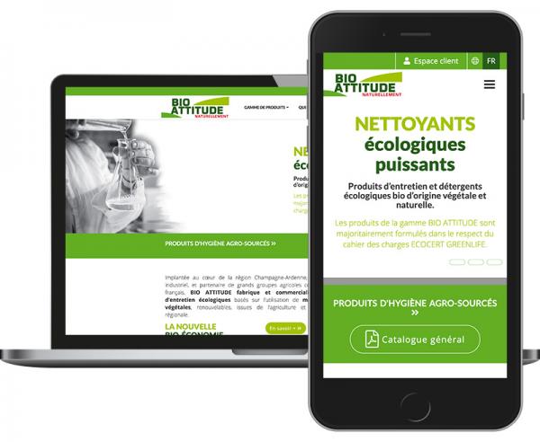 Bio Attitude Création site web dynamique Responsive Design à Reims by Cyber Création