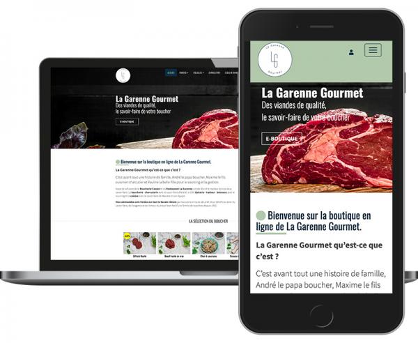 La Garenne Gourmet Boutique en ligne responsive design by Cyber Création