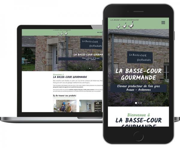 La Basse-cour Gourmande Réalisation site internet avec catalogue dynamiqu à Reims by Cyber Création