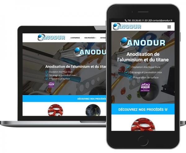 Anodur Réalisation site internet responsive à Reims by Cyber Création