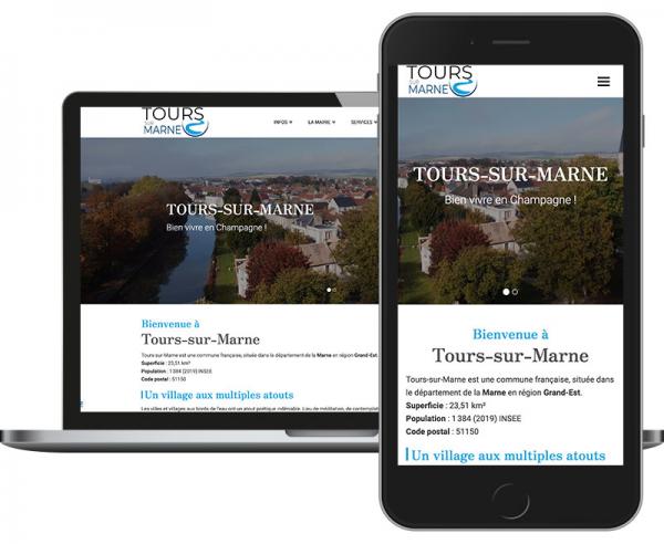 Village de Tours-sur-Marne Réalisation de site web responsive à Reims by Cyber Création