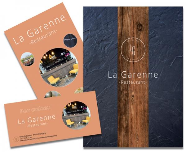 Restaurant La Garenne Réalisation & impression à Reims by Cyber Création